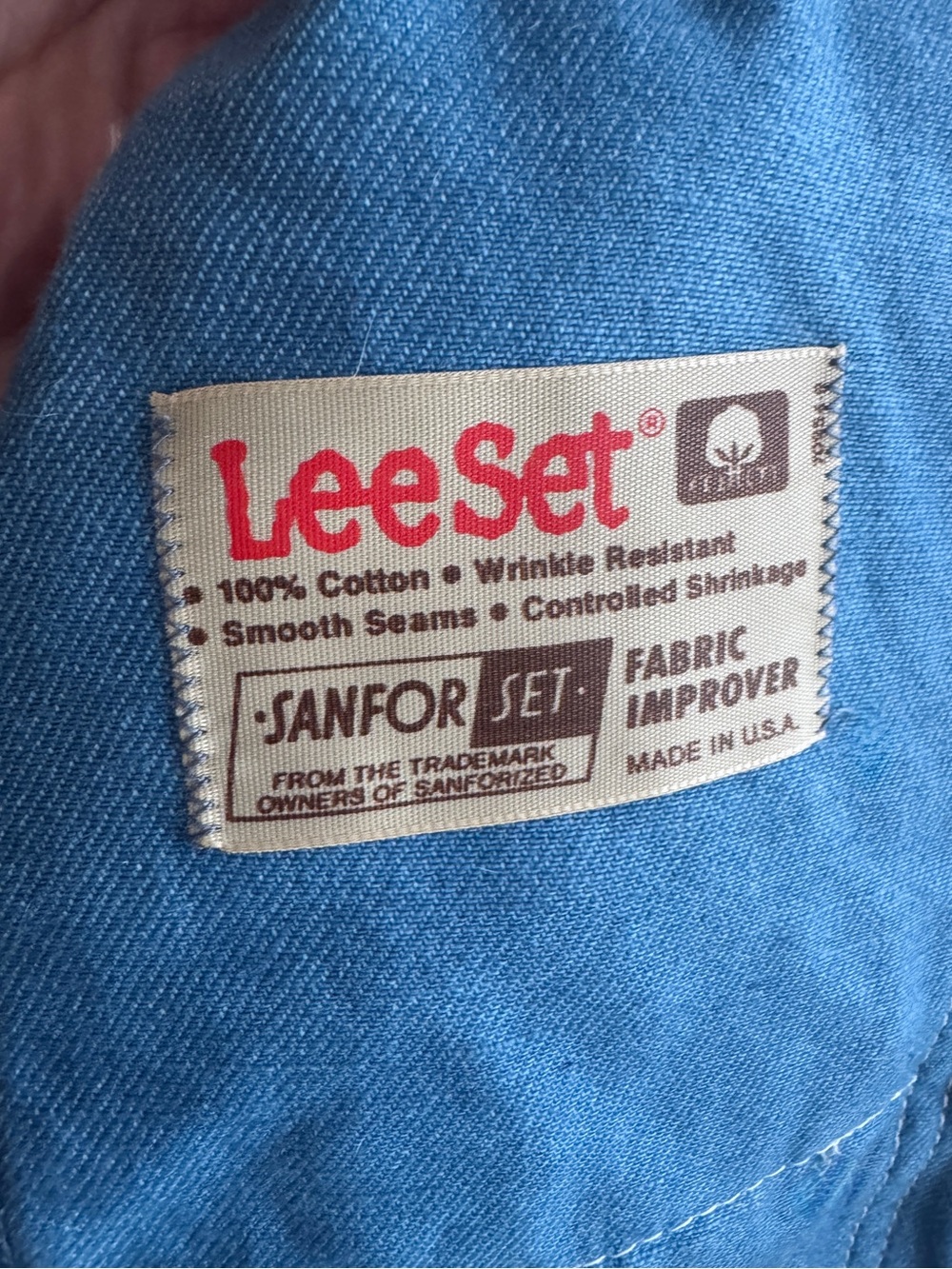 DEADSTOCK 1970 LEE Denim Jean Shirt-Jacket w/Dagger Collar "NOS" + ORIGINAL TAG - Picture 12 of 16